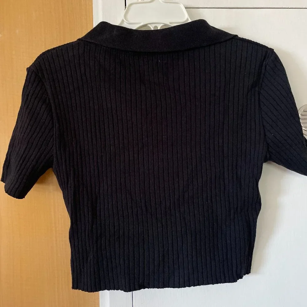 For Days Cropped Collared Top - Picture 1 of 3